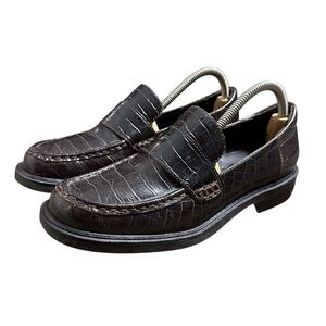 Rockport Women’s Kacey Penny Loafers - Brown Croc - Size 8.5